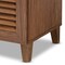 Baxton Studio Coolidge Walnut Finished 5-Shelf Wood Shoe Storage Cabinet with Drawer 156-9389 - alternate 8